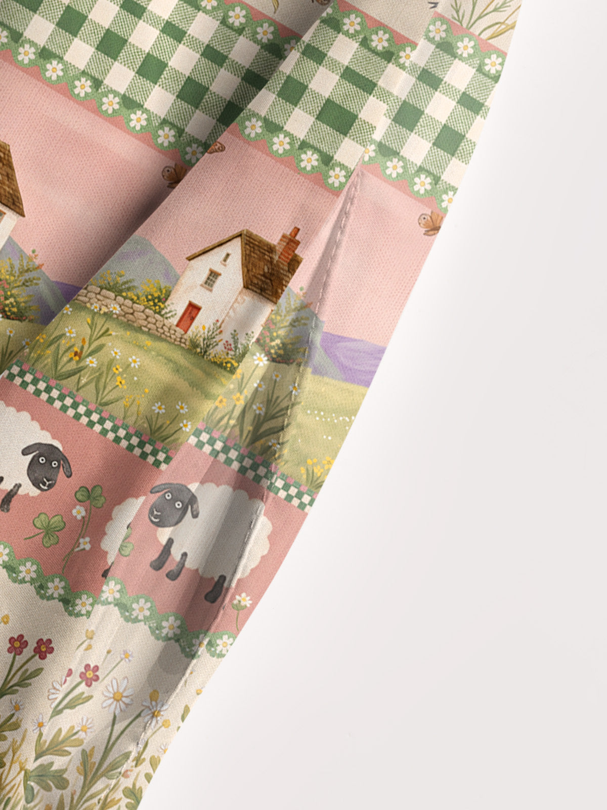 Pastoral Daydream Cottage Print Wide Straps Maxi Dress With Pockets