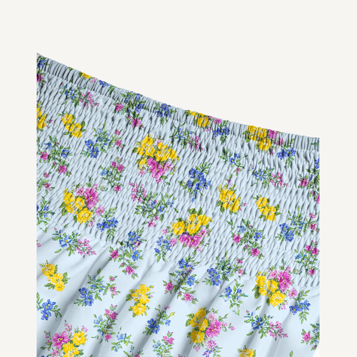 Blue Meadow Print Convertible Maxi Skirt & Strapless Dress
