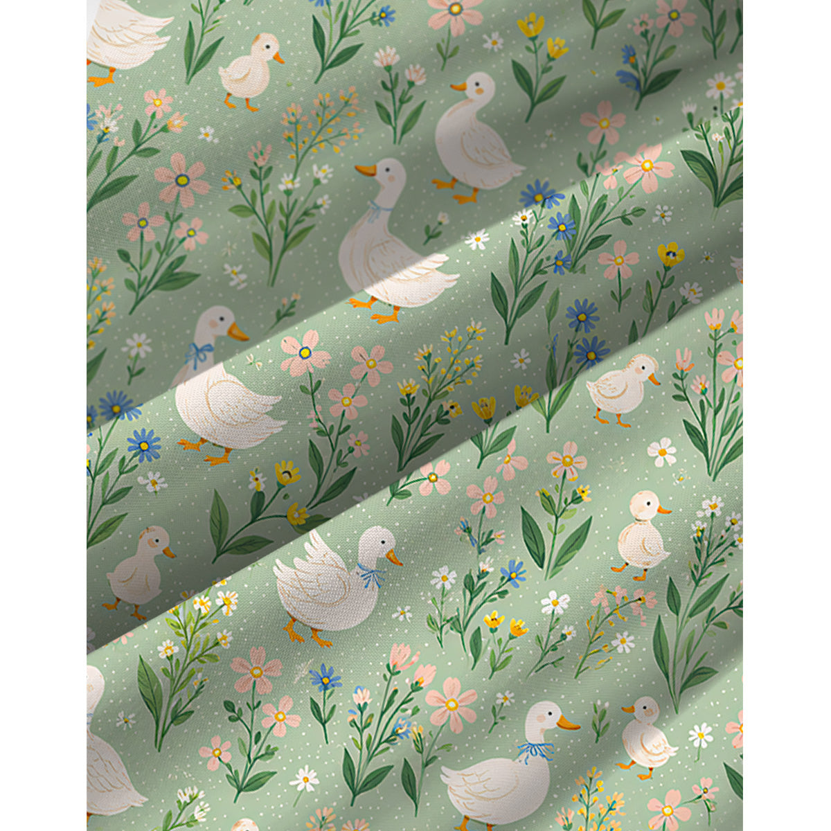Country Duck & Bloom Print Spaghetti Strap Mini Dress