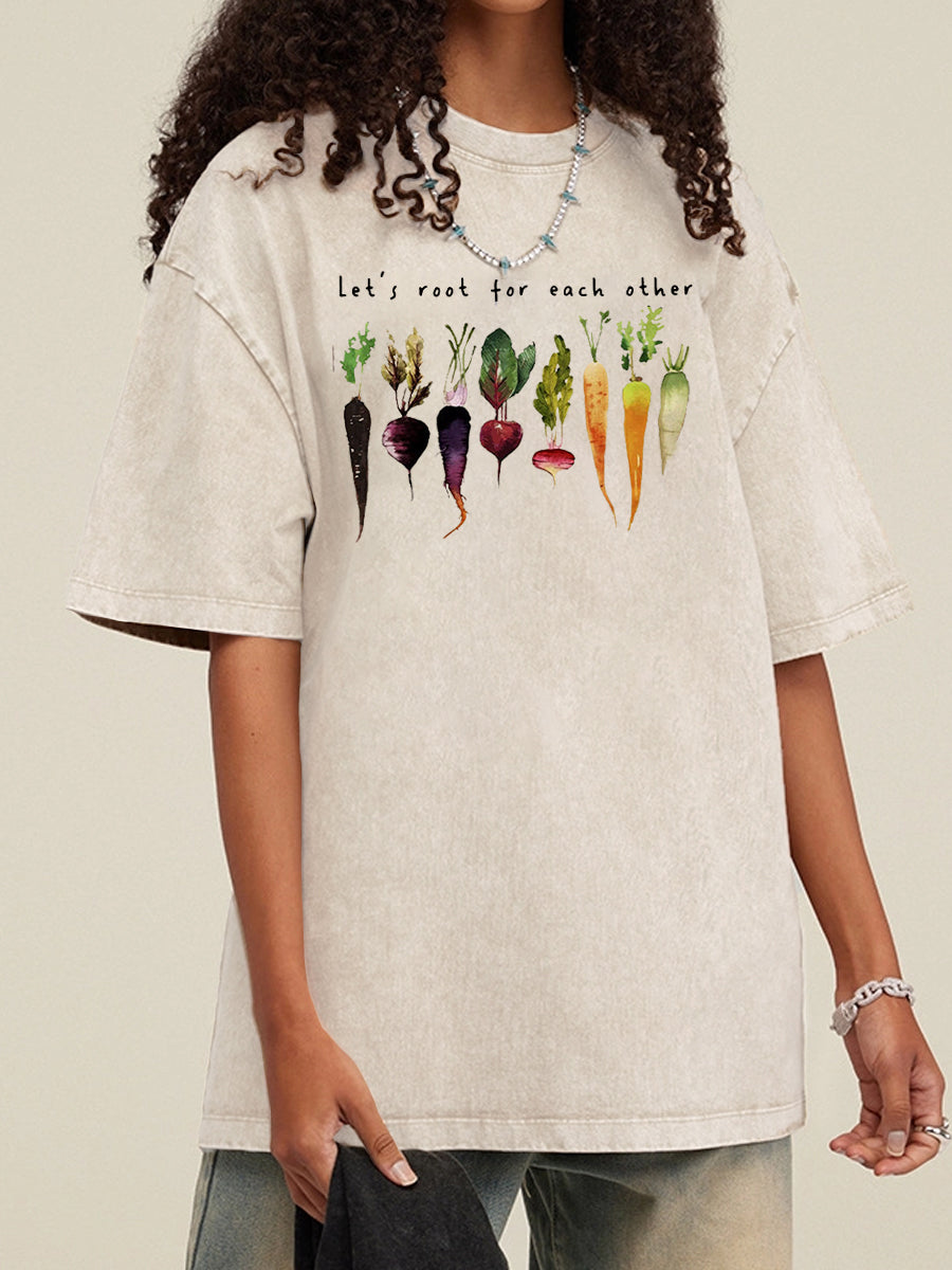 Vintage Let's Root For Each Other Washed T-Shirt