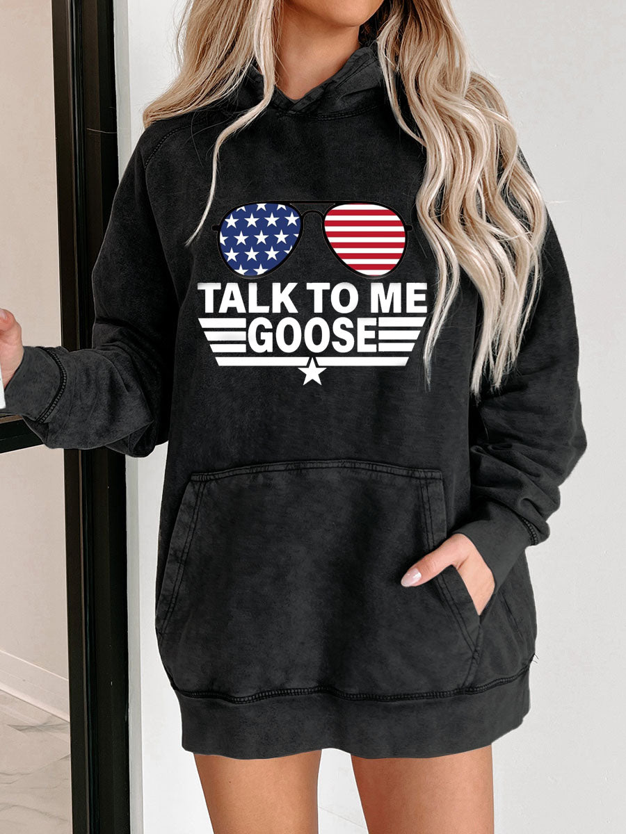 Talk To Me Goose Washed Hoodie