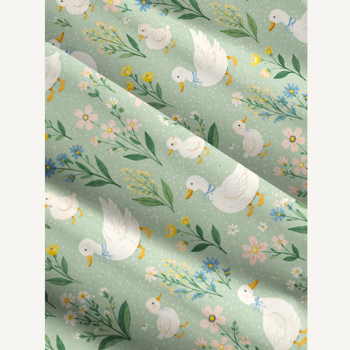 Country Duck & Bloom Print Wide Straps Maxi Dress With Pockets