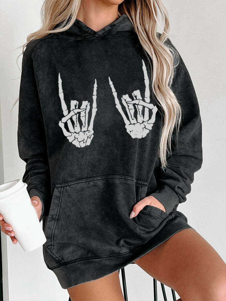 Keep Your Hands On Me Bleached Washed Hoodie