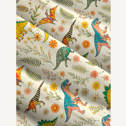 Wildflower Dinosaur Garden Print Wide Straps Maxi Dress With Pockets