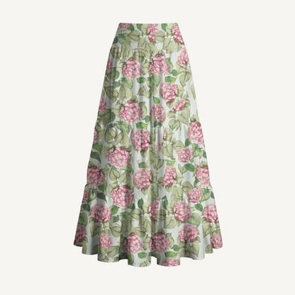 Hydrangea Whisper Print Convertible Maxi Skirt & Strapless Dress