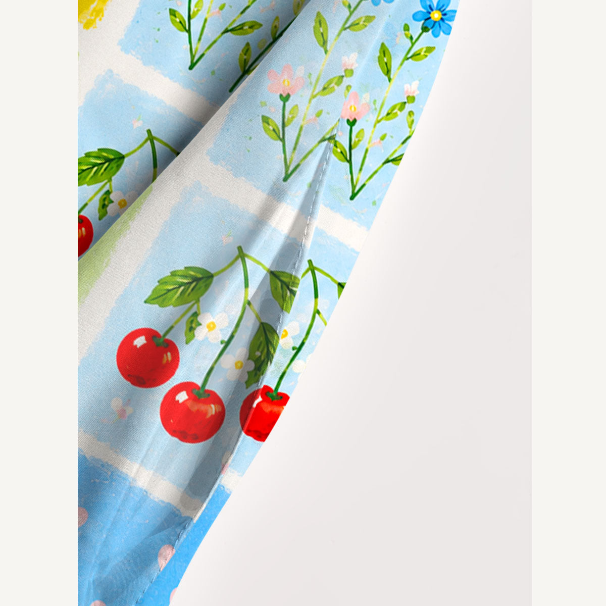 Garden Harvest Print Wide Straps Maxi Dress With Pockets
