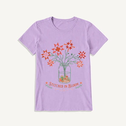 Stitched in Bloom Jar Print Crew Neck Cotton Tee