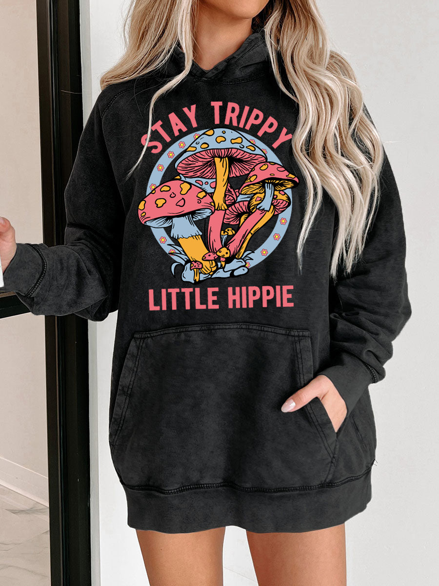 Oversized Mushroom Washed Hoodie