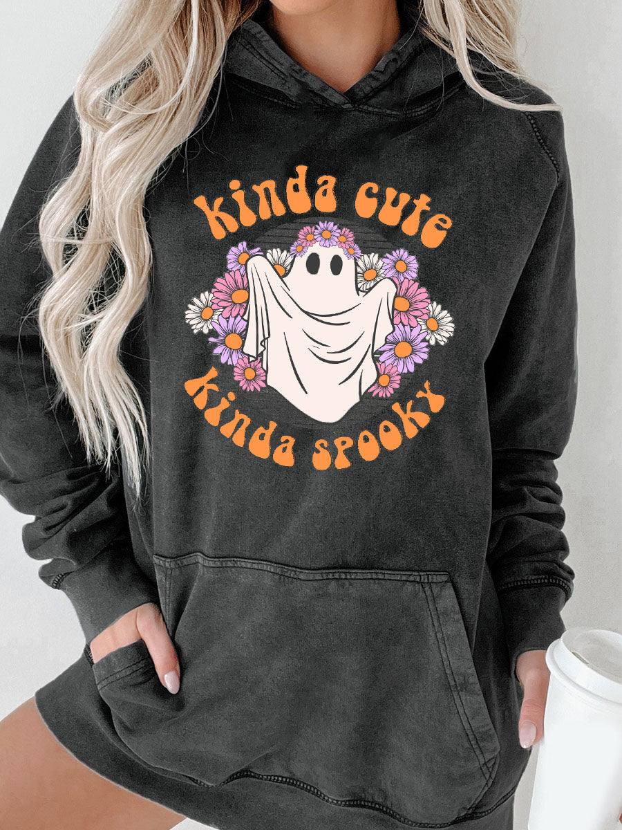Oversized Halloween Washed Hoodie