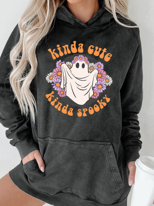 Oversized Halloween Washed Hoodie