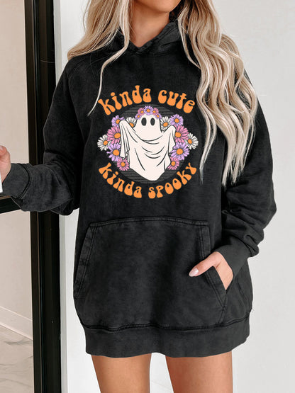 Oversized Halloween Washed Hoodie