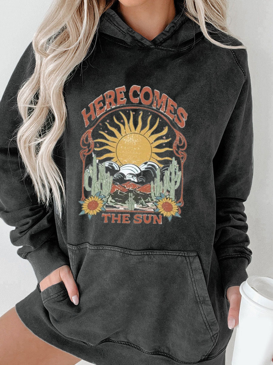 Vintage Inspired Cotton Washed Hoodie