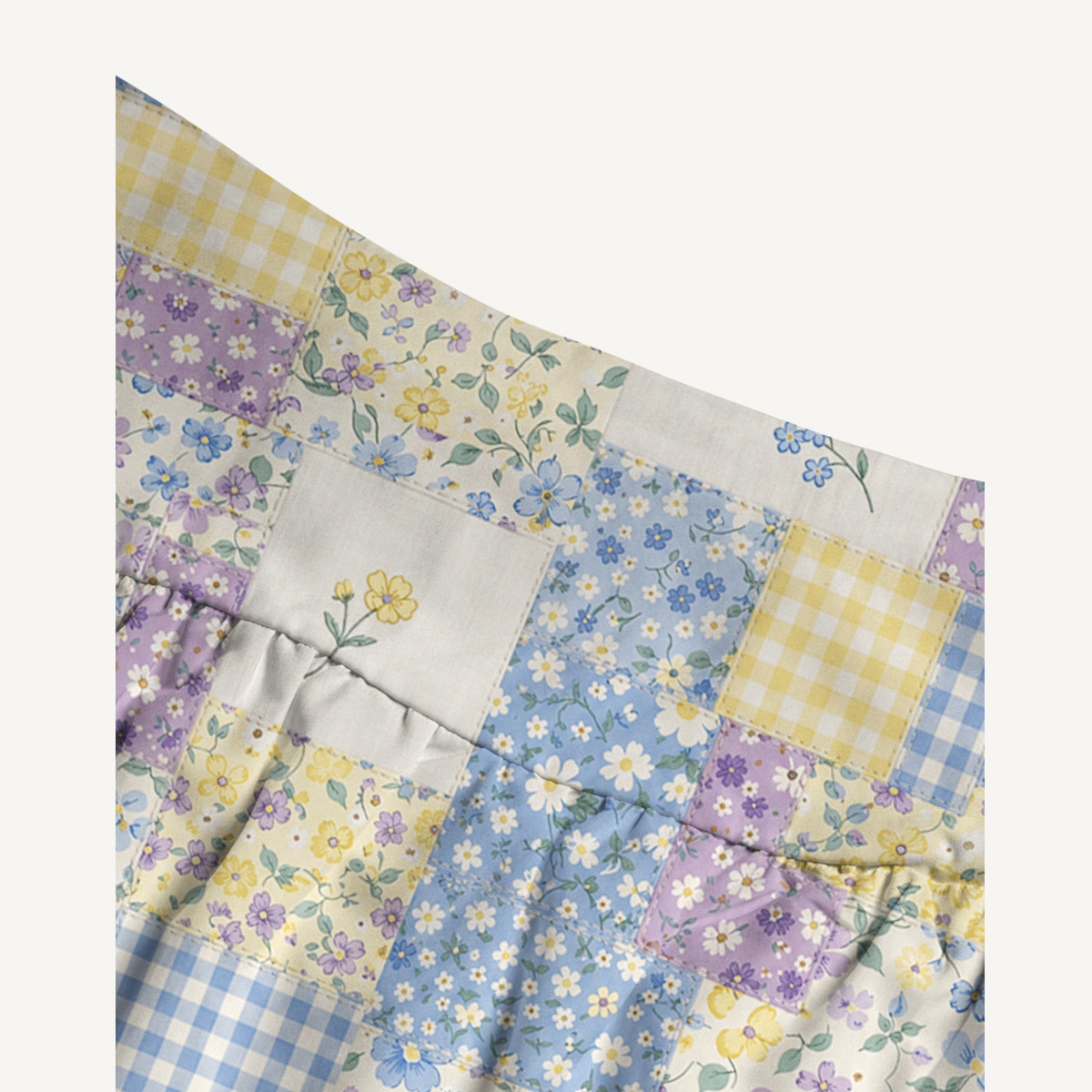Floral Meadow Patchwork Print Convertible Maxi Skirt & Strapless Dress
