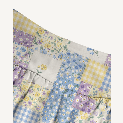 Floral Meadow Patchwork Print Convertible Maxi Skirt & Strapless Dress