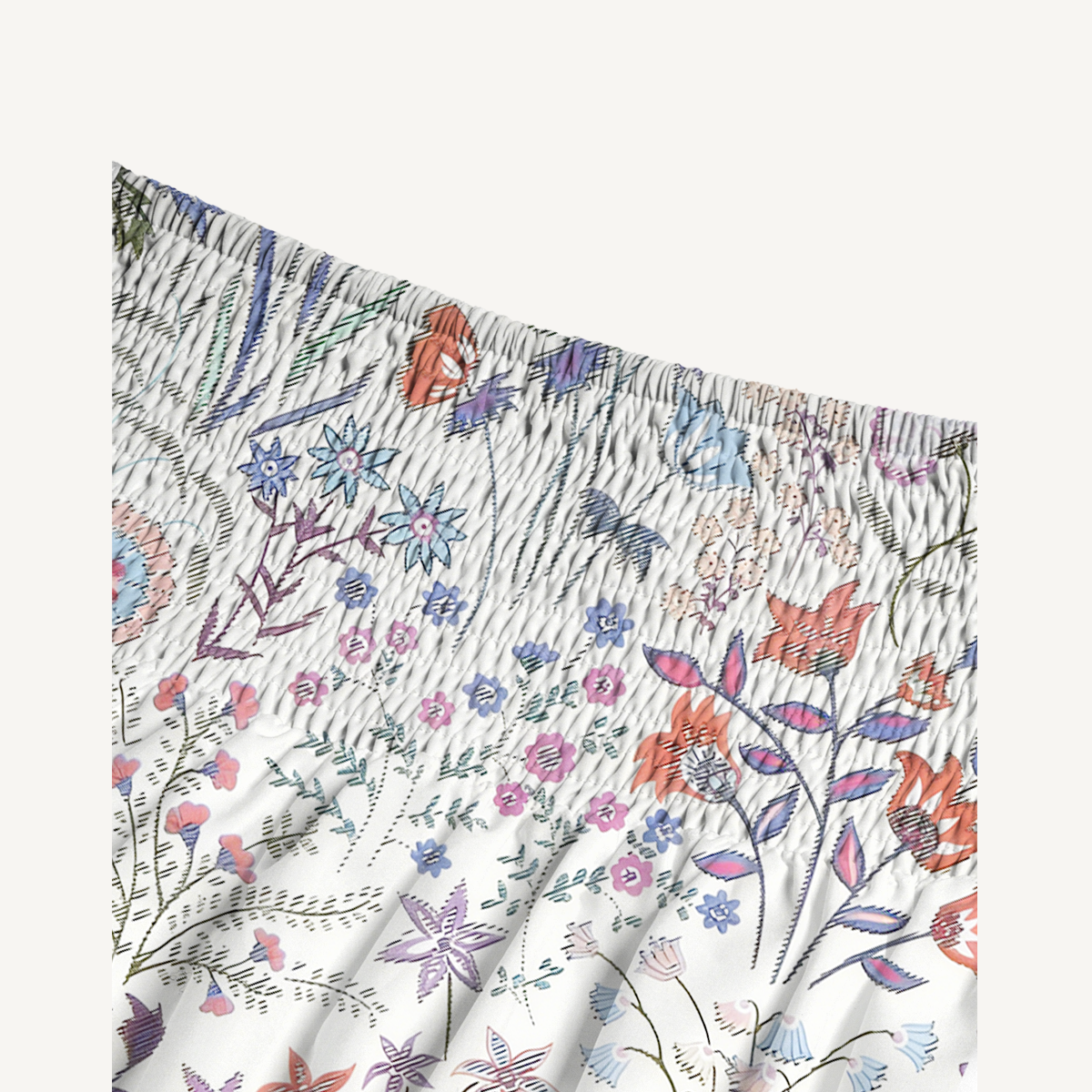 Bohemian Wildflower Garden Print Convertible Maxi Skirt & Strapless Dress