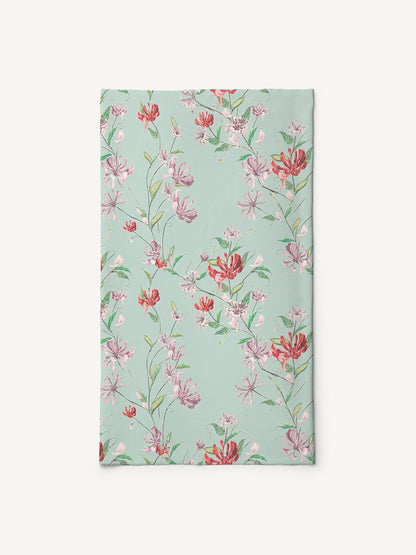 Mint Honeysuckle Print Boho Bandeau Headband