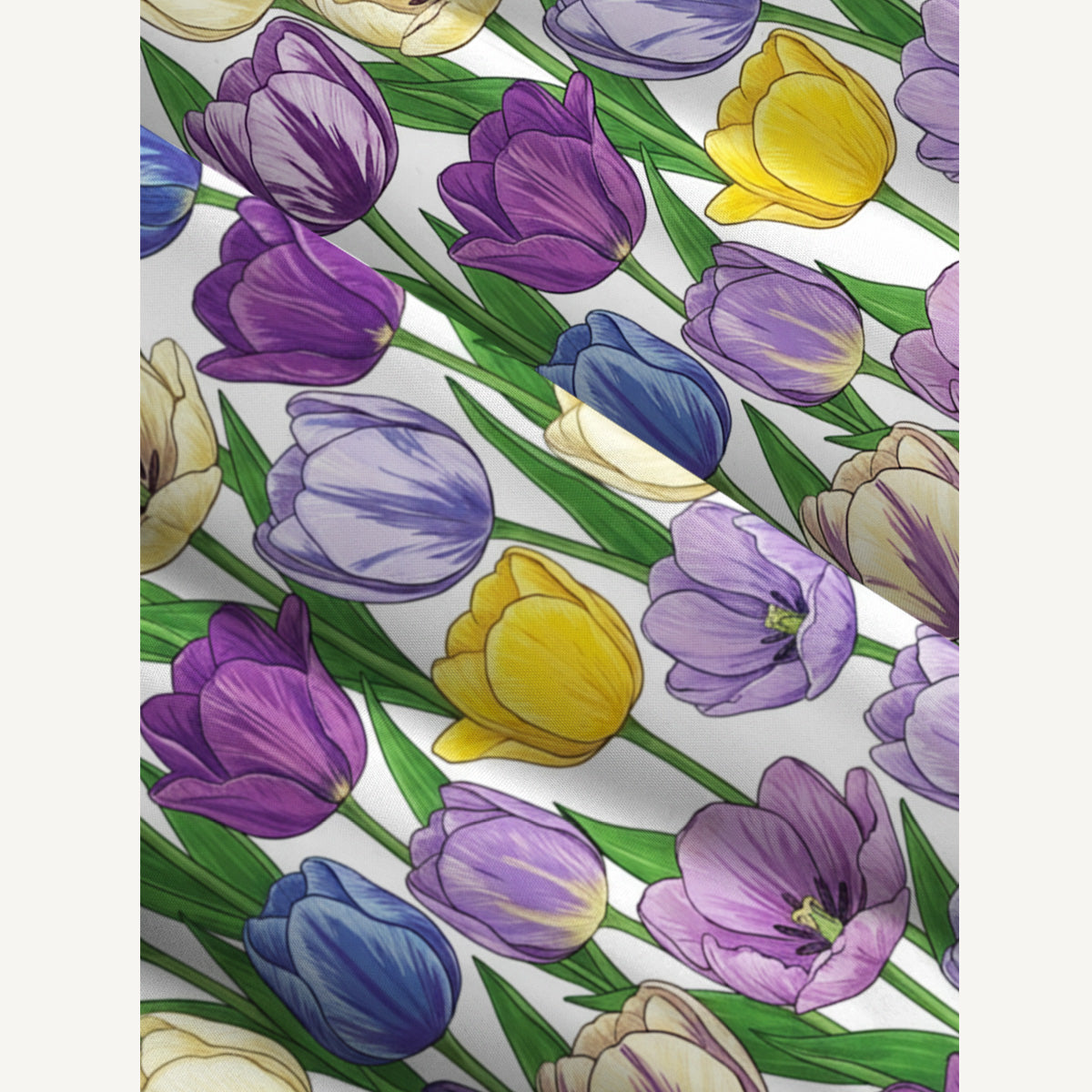 Tulip Meadow Print Wide Straps Maxi Dress With Pockets