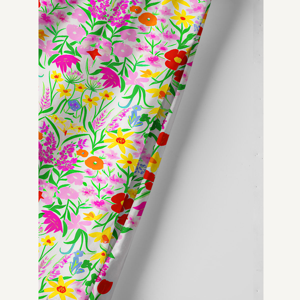 Elegant Garden Print Cotton Wide Straps Maxi Dress With Pockets