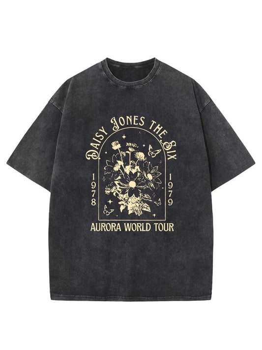 Vintage Musical Drama Floral Washed T-Shirt