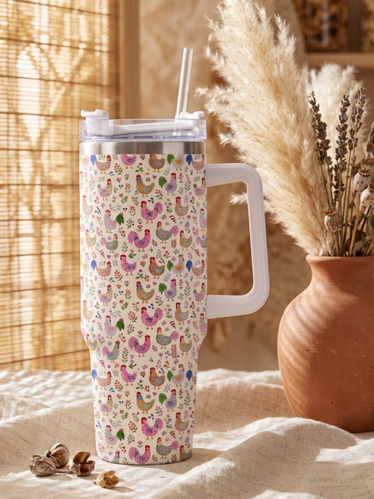 Colorful Farm Chickens 40oz Tumbler