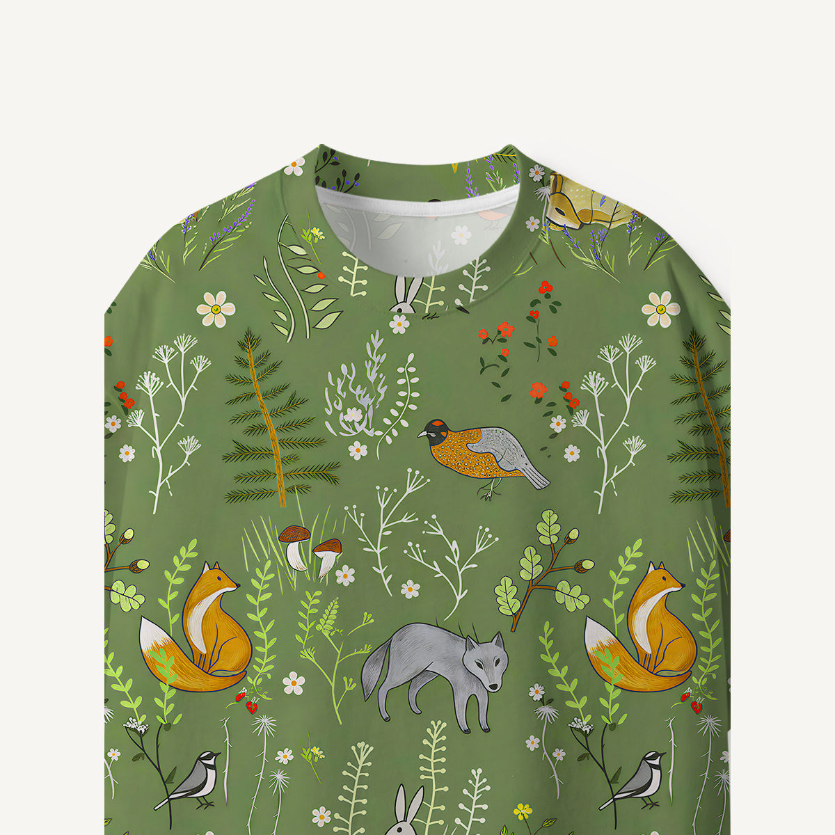 Whimsical Woodland Animals  print Premium Eco Tee
