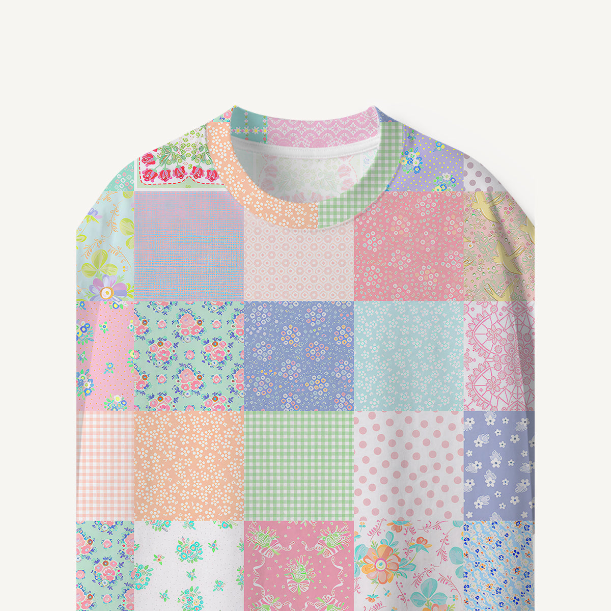 Vintage Quilt Patchwork print Premium Eco Tee