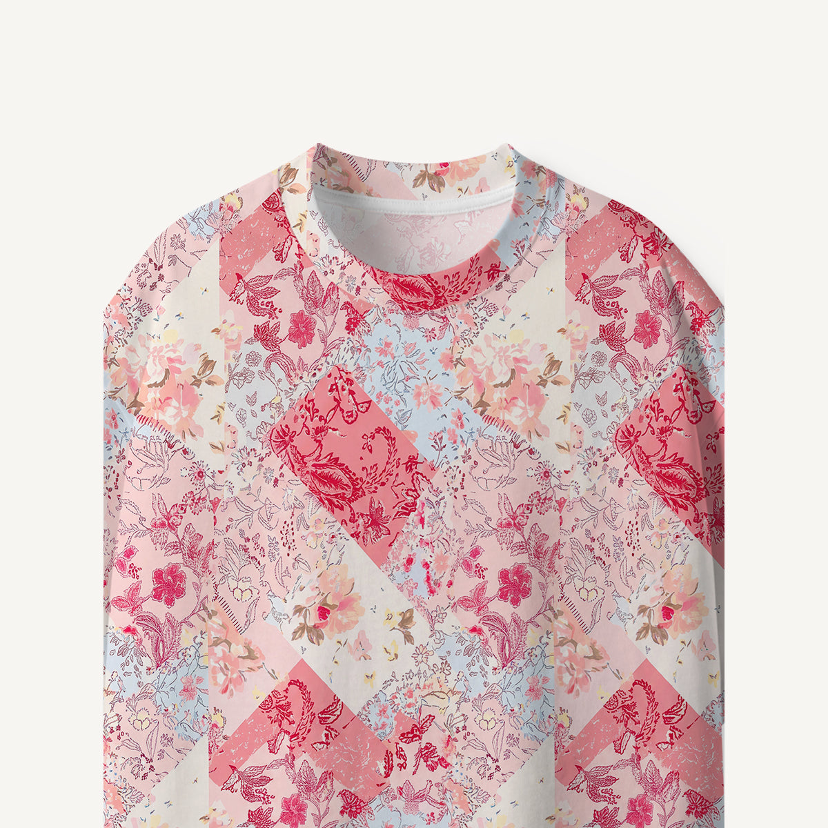 Shabby Chic Floral Patchwork print Premium Eco Tee