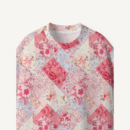 Shabby Chic Floral Patchwork print Premium Eco Tee