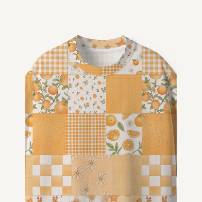 Lemon Sunshine Patchwork print Premium Eco Tee