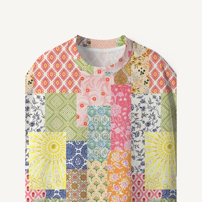 Colorful Bohemian Patchwork print Premium Eco Tee
