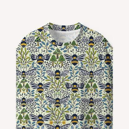Botanical Bee Garden print Premium Eco Tee