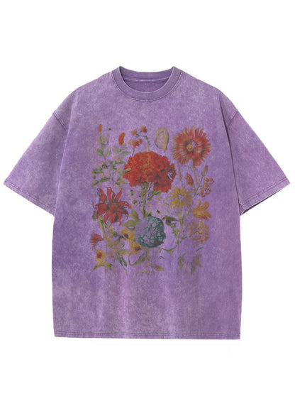 Vintage Boho Wildflowers Washed T-Shirt