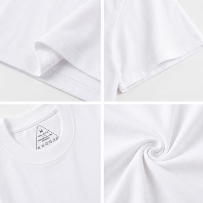Stitching Elements Print Crew Neck Cotton Tee