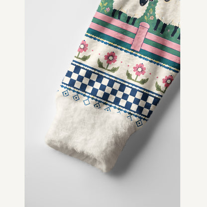 Mountain Meadow Sheep Print Ugly Cardigan Sweaters