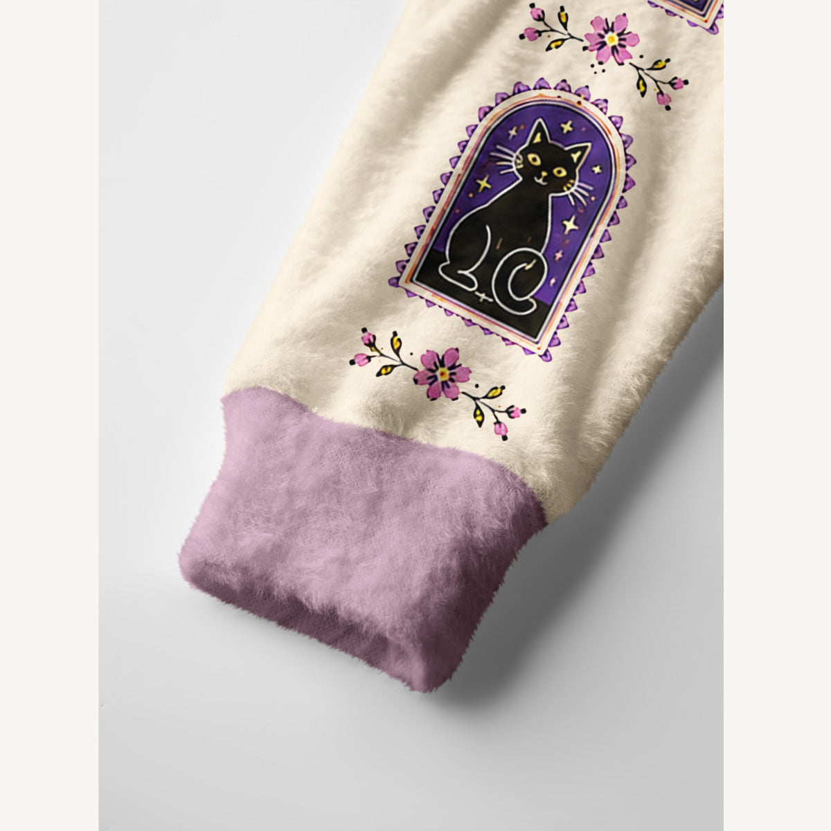 Moonlit Ghost Garden Print Halloween Ugly Cardigan Sweaters