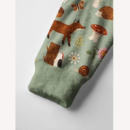 Woodland Nature Notes Print Ugly Cardigan Sweaters