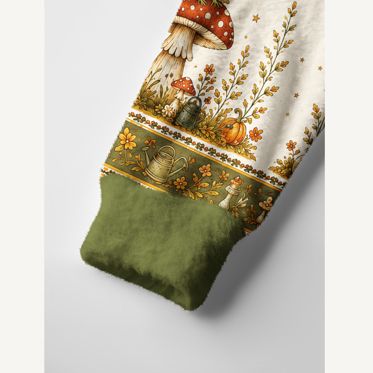 Fairy Tale Mushroom Little Frog Witch Garden Print Ugly Cardigan Sweaters