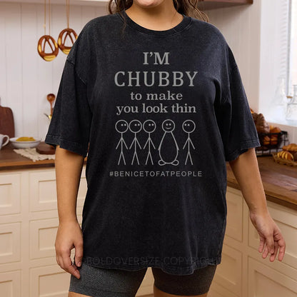 Vintage I'm a Chubby Washed T-Shirt