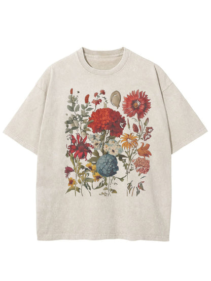 Vintage Boho Wildflowers Washed T-Shirt