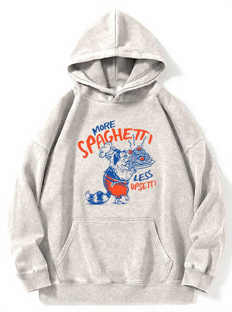 Vintage More Spaghetti Less Upsetti Washed Hoodie