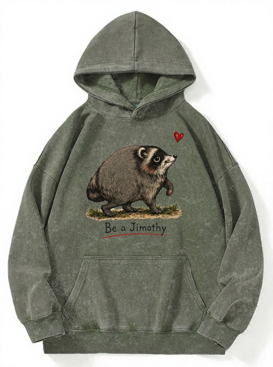 Vintage Viral Seattle Raccoon Wasted Washed Hoodie