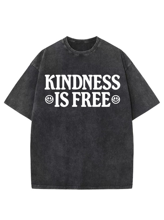 Vintage Kindness Is Free Washed T-Shirt