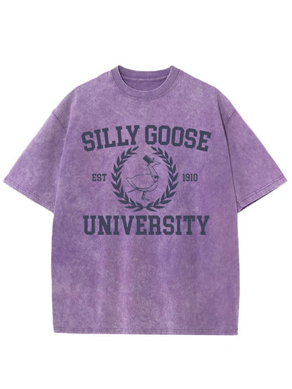 Vintage Goose University Crewneck Washed T-Shirt