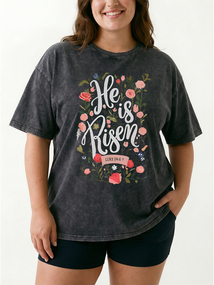 Vintage Easter Bible Verse Washed T-Shirt