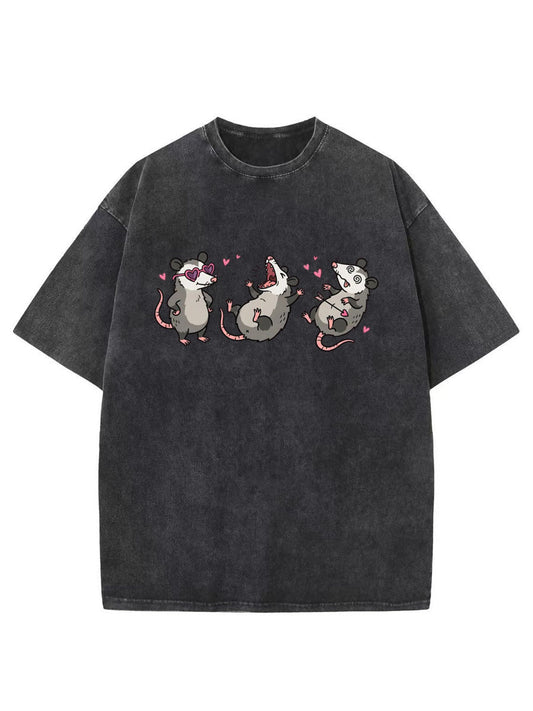Vintage Opossum Lover Oversize Washed T-Shirt