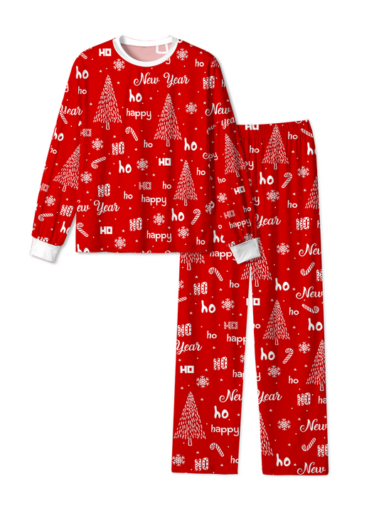 Vintage Red NewYear Tree Christmas Pajamas