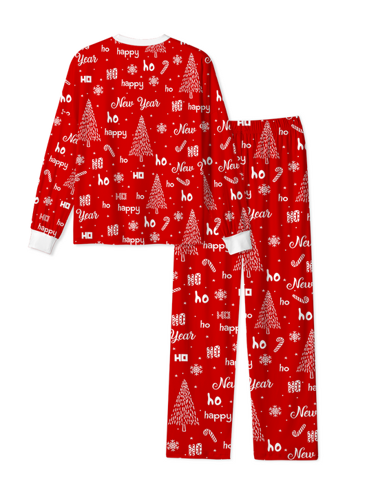 Vintage Red NewYear Tree Christmas Pajamas