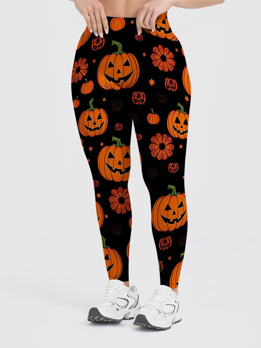 Vintage Classic Halloween Pumpkin Leggings