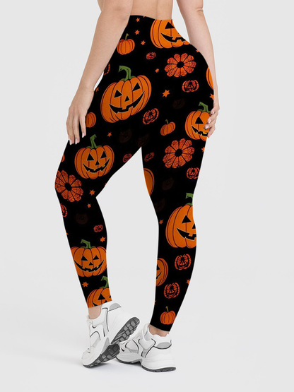 Vintage Classic Halloween Pumpkin Leggings
