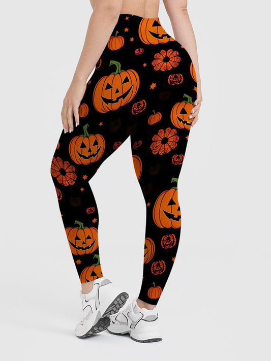 Vintage Classic Halloween Pumpkin Leggings